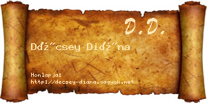 Décsey Diána névjegykártya